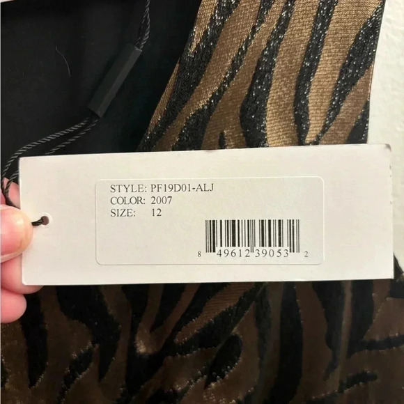 NWT PRABAL GURUNG Printed Jacquard Mini Dress In Animal - Picture 11 of 11